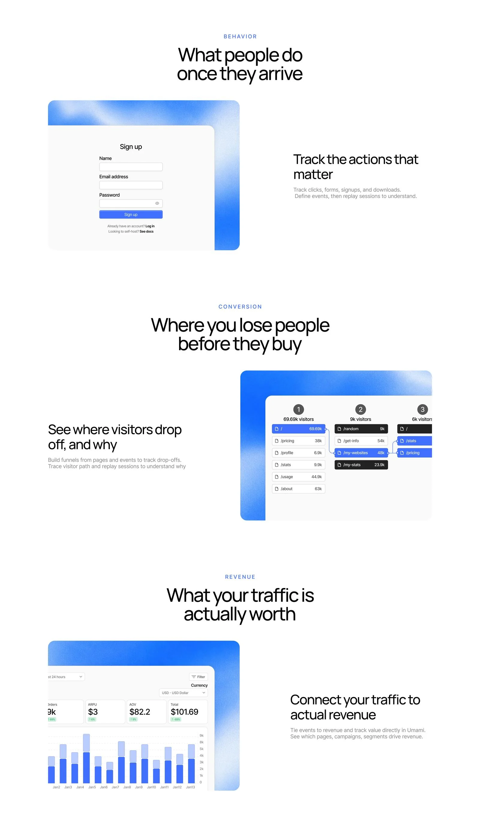 Umami product story redesign