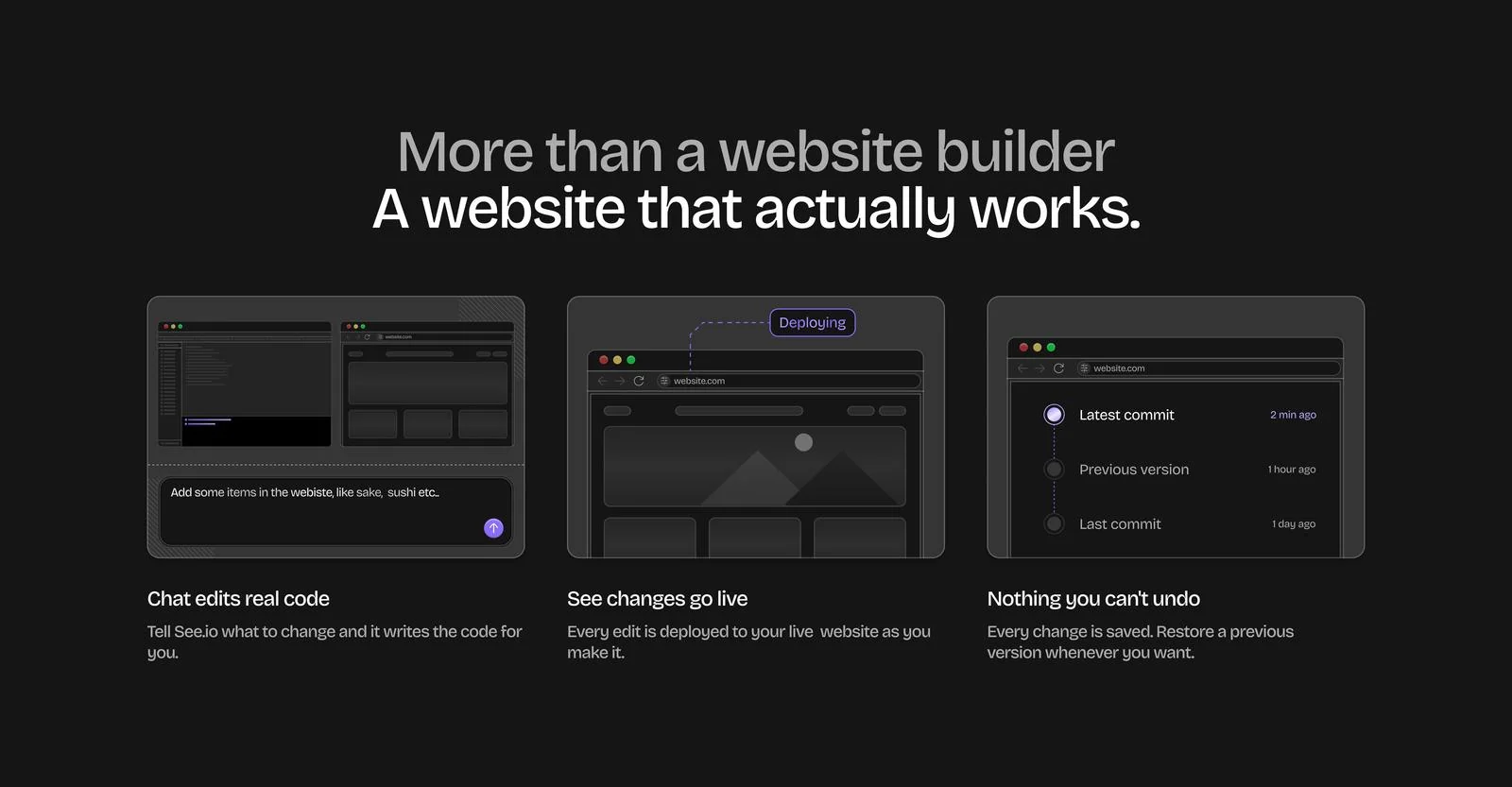 See.io builder features redesign